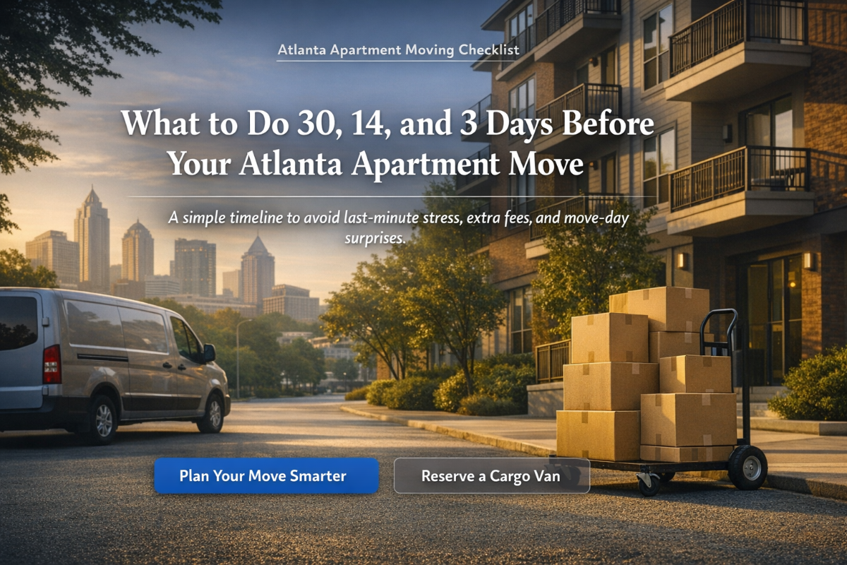 What to Do 30, 14, and 3 Days Before Your Atlanta Apartment Move