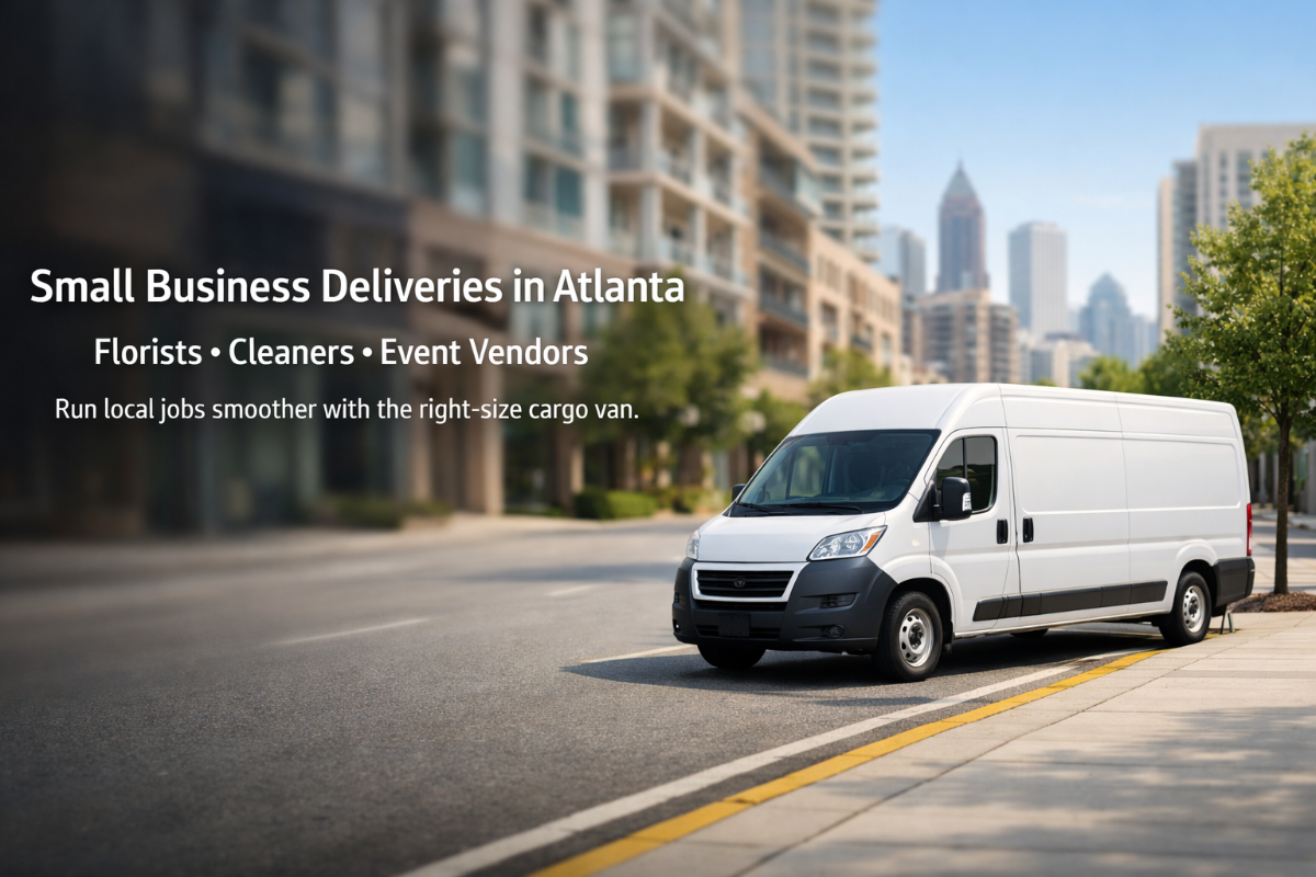 Cargo Van for Small Business Deliveries in Atlanta: Florists, Cleaners & Event Vendors