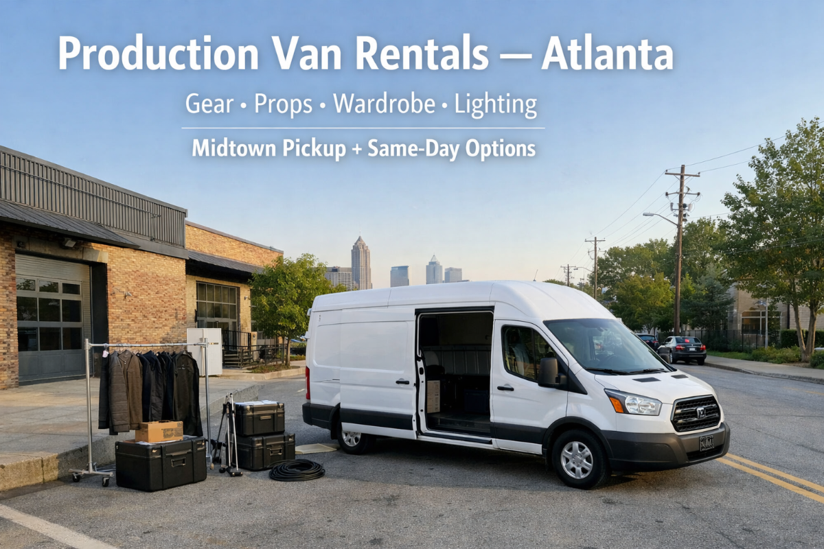 Atlanta Cargo Van Rentals for Production Companies | Gear, Props, Wardrobe