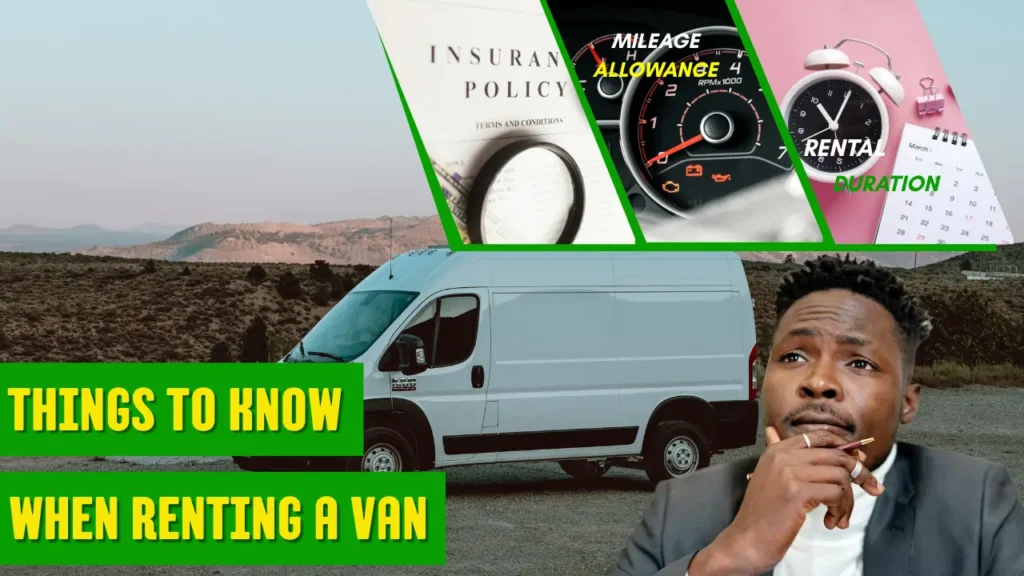 Things To Know When Renting a Van